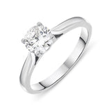 Platinum 0.50ct Diamond Brilliant Cut Solitaire Ring. FEU-1634.