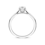 Platinum 0.50ct Diamond Brilliant Cut Solitaire Ring FEU-2132