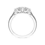 Platinum 0.50ct Diamond Brilliant Cut Trilogy Ring FEU-2196