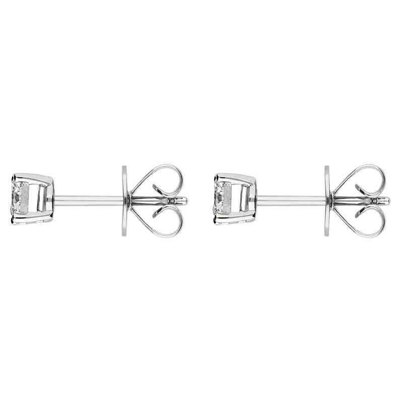 Platinum 0.50ct Diamond Claw Set Solitaire Stud Earrings ERT103