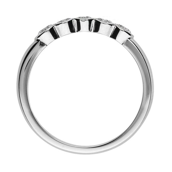 Platinum 0.50ct Diamond Brilliant Cut Bezel Set Ring, FEU-1483.