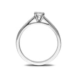 Platinum 0.50ct Diamond Princess Cut Channel Set Shoulder Solitaire Ring. 18701
