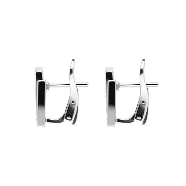 Platinum 0.50ct Diamond Square Spiral Earrings, BC5086D.P.