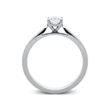 Platinum 0.51ct Diamond Brilliant Cut Solitaire Ring, FEU-1331.