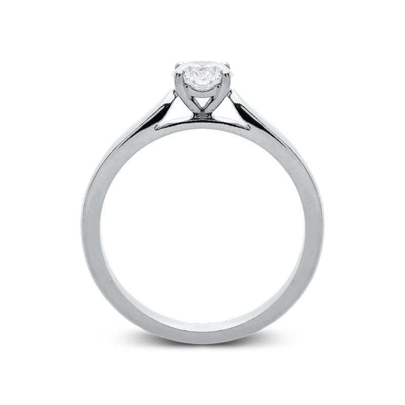 Platinum 0.51ct Diamond Brilliant Cut Solitaire Ring, FEU-1331.