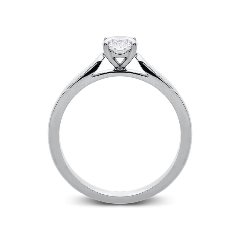 Platinum 0.51ct Diamond Brilliant Cut Solitaire Ring, FEU-1331.