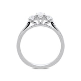 Platinum 0.52ct Diamond Brilliant Cut Trilogy Ring, FEU-1412.