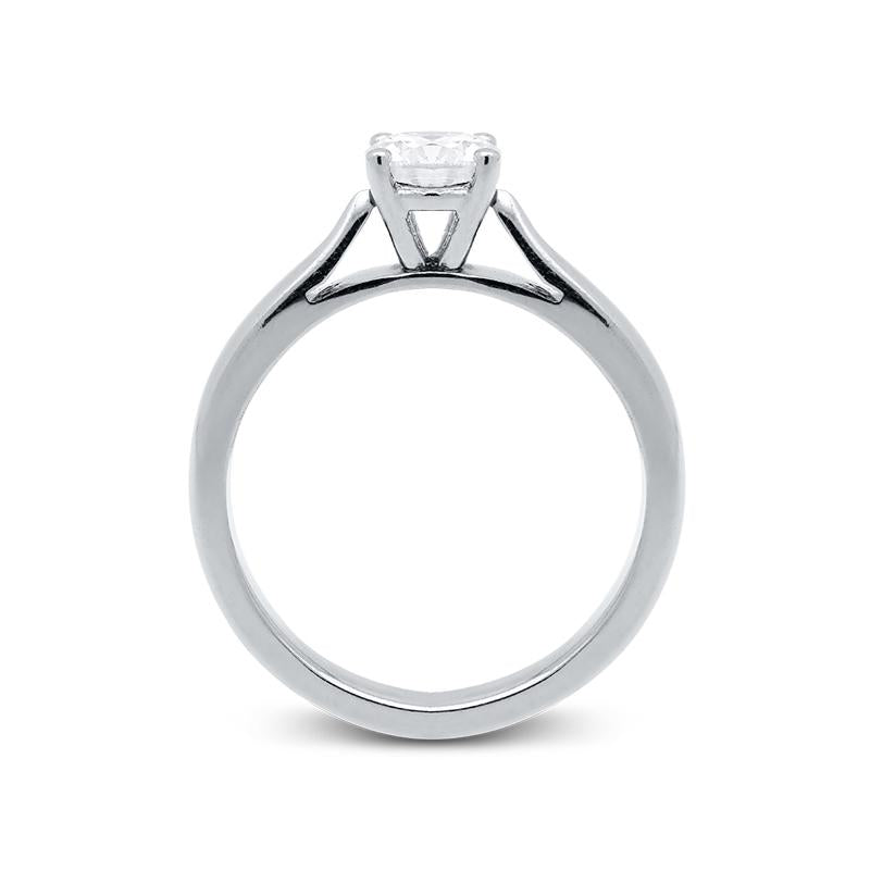 Platinum 0.60ct Diamond Brilliant Cut Solitaire Ring, FEU-790.