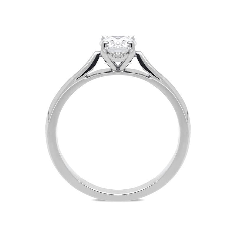 Platinum 0.66ct Diamond Brilliant Cut Solitaire Ring. FEU-1641.