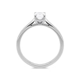 Platinum 0.70ct Diamond Emerald Cut Solitaire Ring. FEU-804.