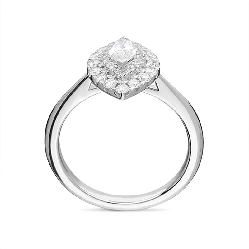 Platinum 0.72ct Diamond Marquise Ring, FEU-2061.
