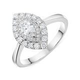 Platinum 0.72ct Diamond Marquise Ring, FEU-2061.