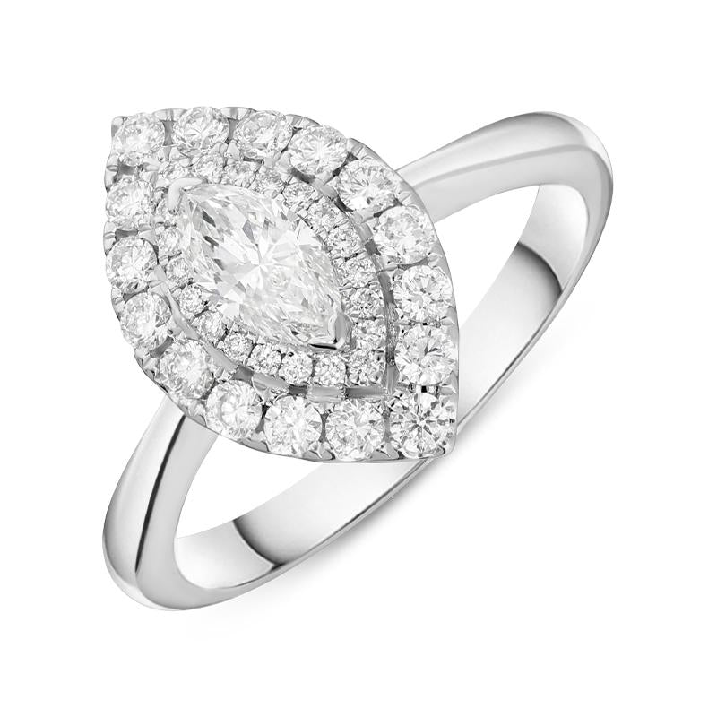 Platinum 0.75ct Diamond Marquise Ring FEU-2012