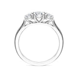 Platinum 0.76ct Diamond Brilliant Cut Trilogy Ring FEU-2215