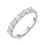 Platinum 0.79ct Diamond Brilliant Cut Half Eternity Ring, FEU-1414.