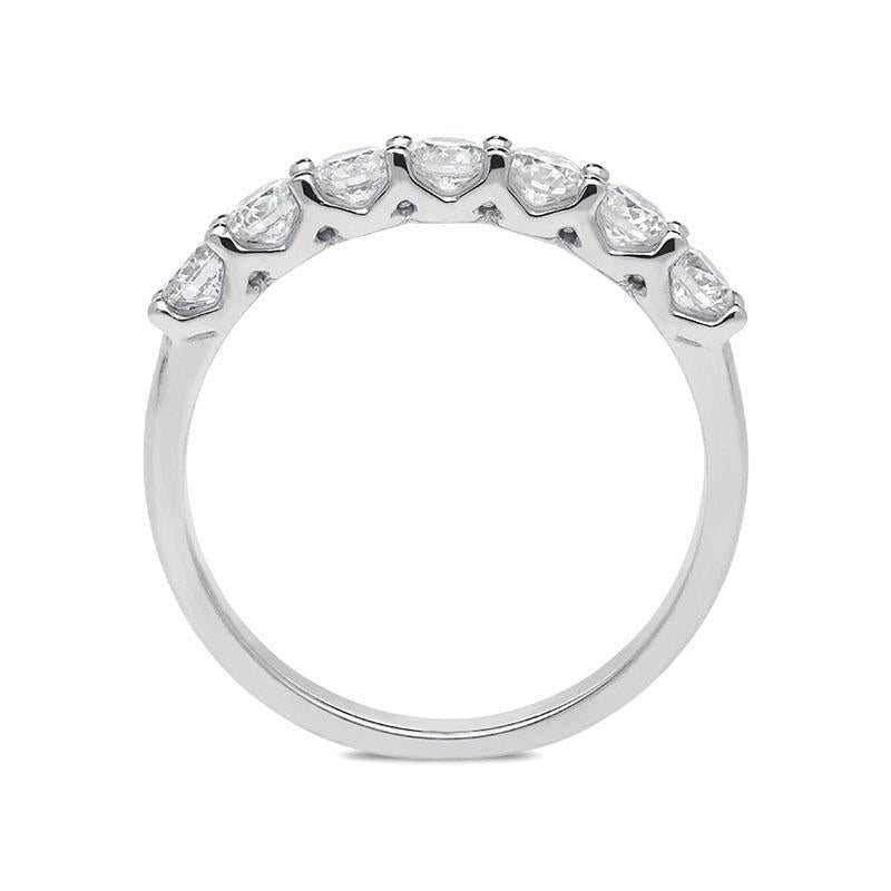 Platinum 0.79ct Diamond Brilliant Cut Half Eternity Ring, FEU-1414.
