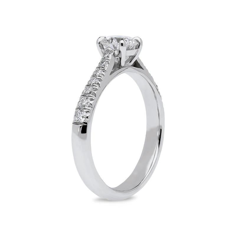Platinum 0.82ct Diamond Brilliant Cut Ring, ATD-084. 