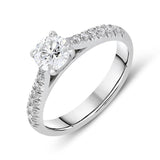 Platinum 0.82ct Diamond Brilliant Cut Ring, ATD-084. 