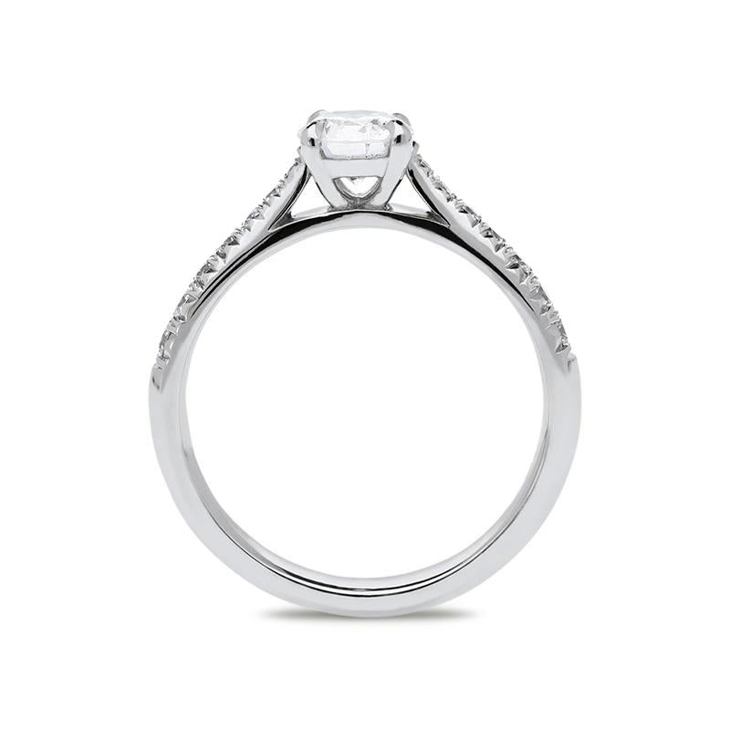 Platinum 0.82ct Diamond Brilliant Cut Ring, ATD-084. 