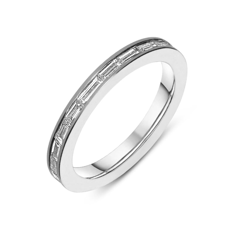 Platinum 0.83ct Diamond Baguette Cut Full Eternity Ring DW-131