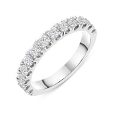 Platinum 0.86ct Diamond Brilliant Cut Half Eternity Ring, FEU-2015.