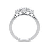 Platinum 1.01ct Diamond Brilliant Cut Trilogy Ring, FEU-1771.
