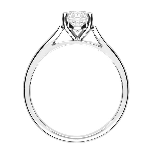 Platinum 1.01ct Diamond Round Brilliant Cut Solitaire Ring 17937B2 side