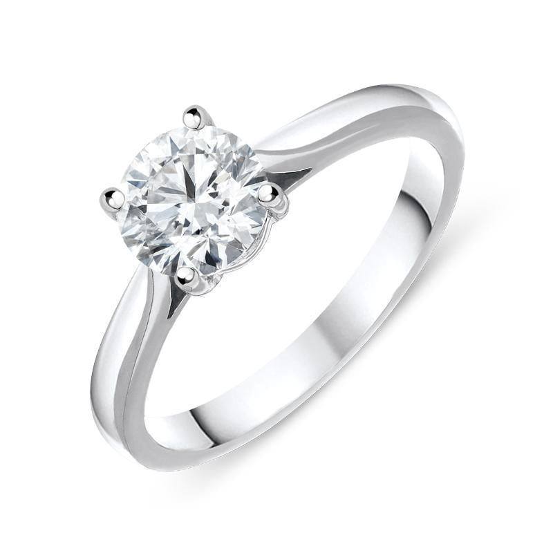 Platinum 1.02ct Diamond Brilliant Cut Solitaire Ring FEU-2082