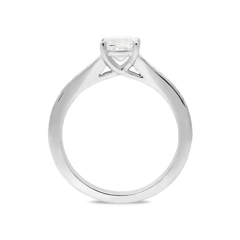 Platinum 1.17ct Diamond Cushion Cut Ring, PJW-342.
