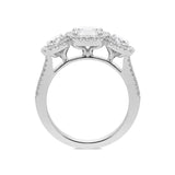 Platinum 1.52ct Diamond Brilliant Cut Trilogy Cluster Ring, PJW-364.