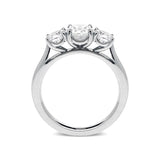 Platinum 1.57ct Diamond Brilliant Cut Trilogy Ring, FEU-1420.