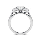 Platinum 1.57ct Diamond Brilliant Cut Trilogy Ring, FEU-1420.