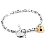 My Last Rolo Sterling Silver Diamond T-Bar Bracelet
